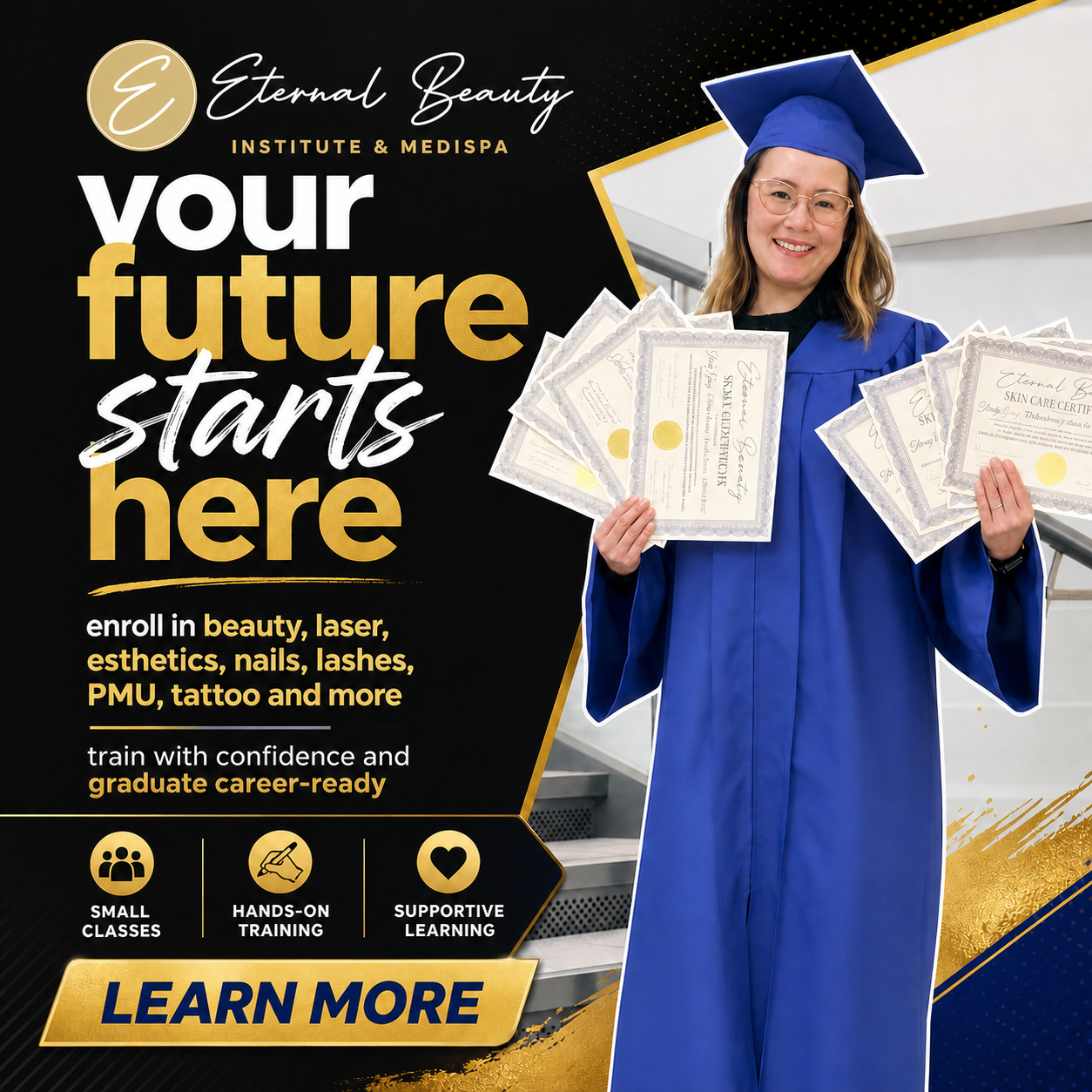 Eternal Beauty Esthetics Training Institute Facebook ad