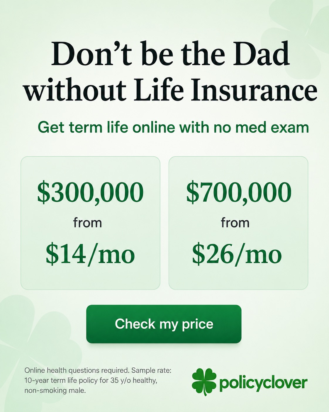 PolicyClover Facebook ad
