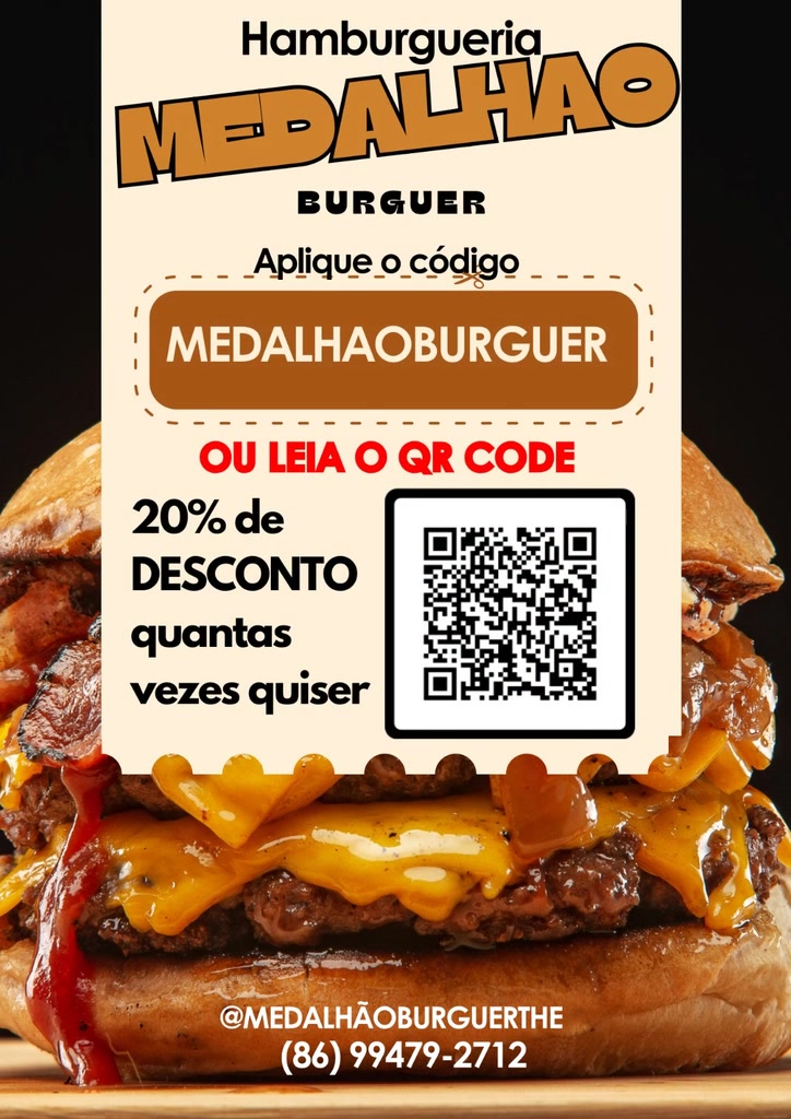 Medalhão Burguer The Facebook ad: Aproveite, peça o seu!
