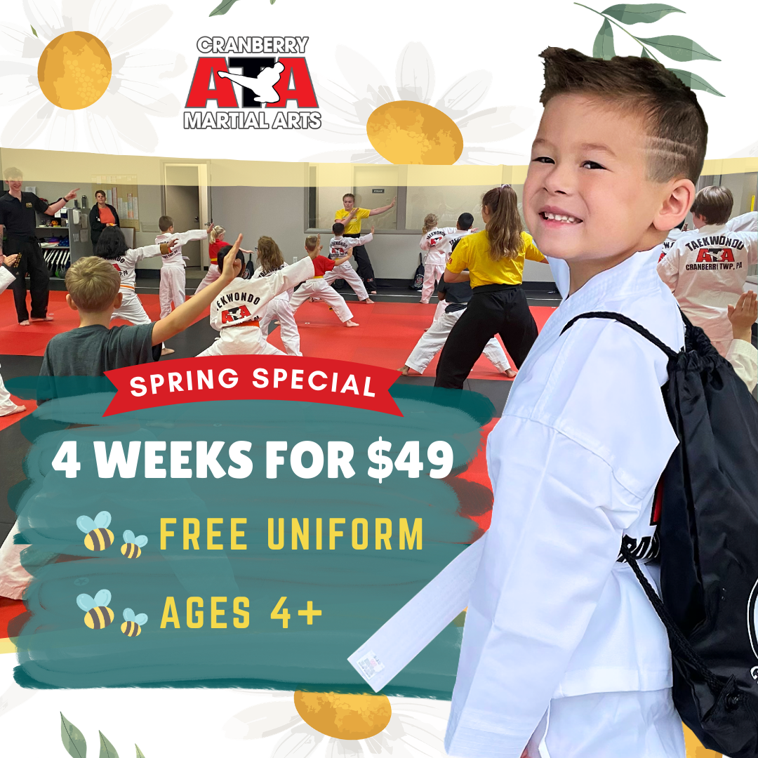 Cranberry ATA Martial Arts Facebook ad: 4 Week Pass Only $49 & FREE uniform