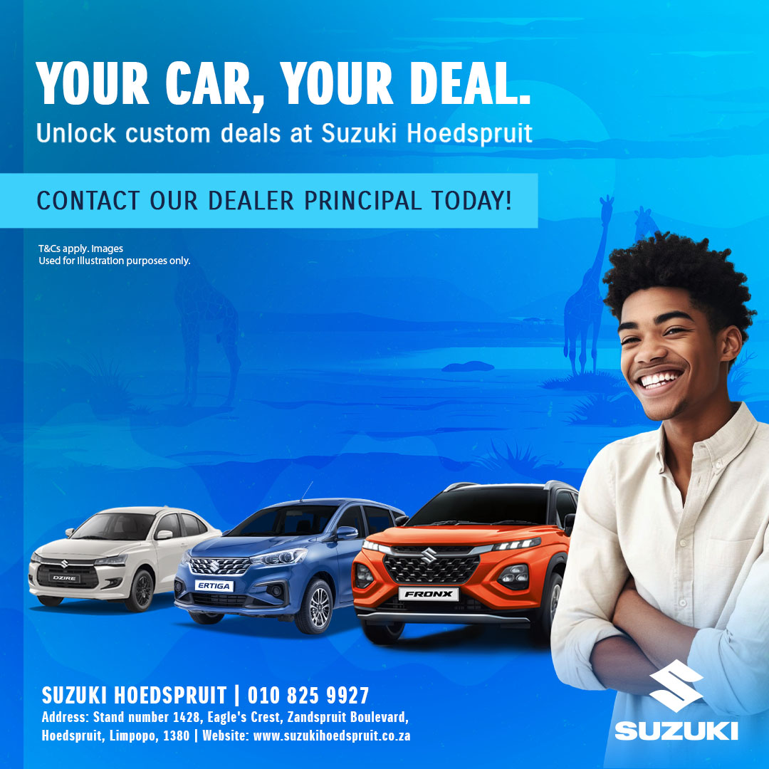 Suzuki Hoedspruit Facebook ad: Keep your Suzuki running like new with Genuine…