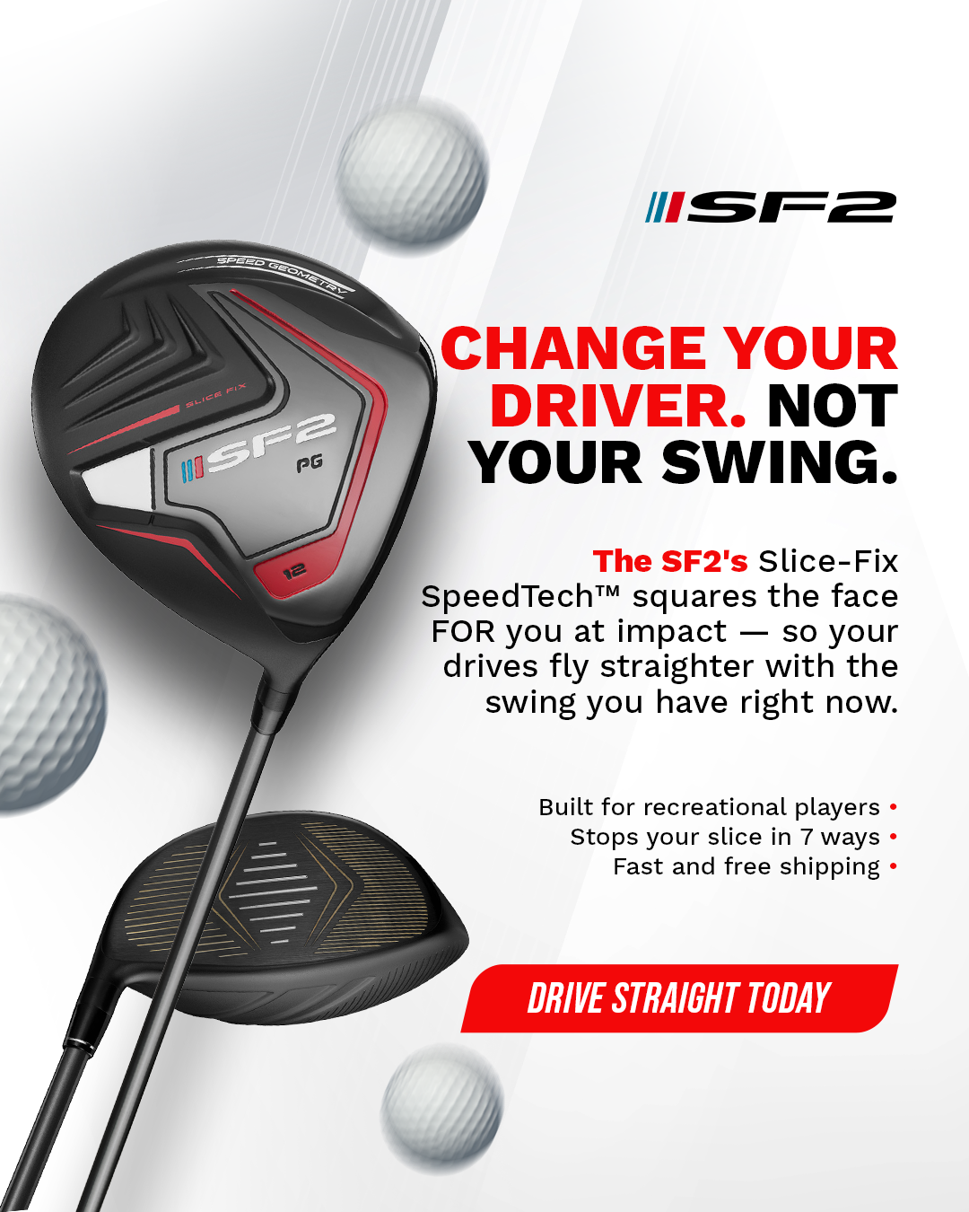 Performance Golf Facebook ad