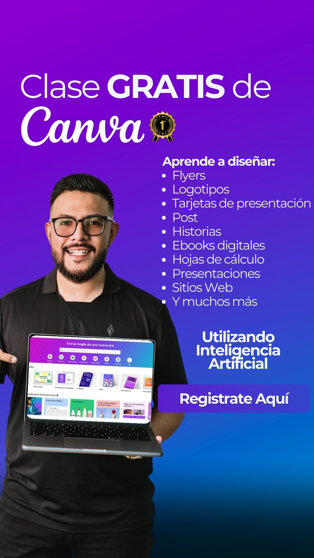 Edu Garduño Facebook ad: Clase Gratis Canva