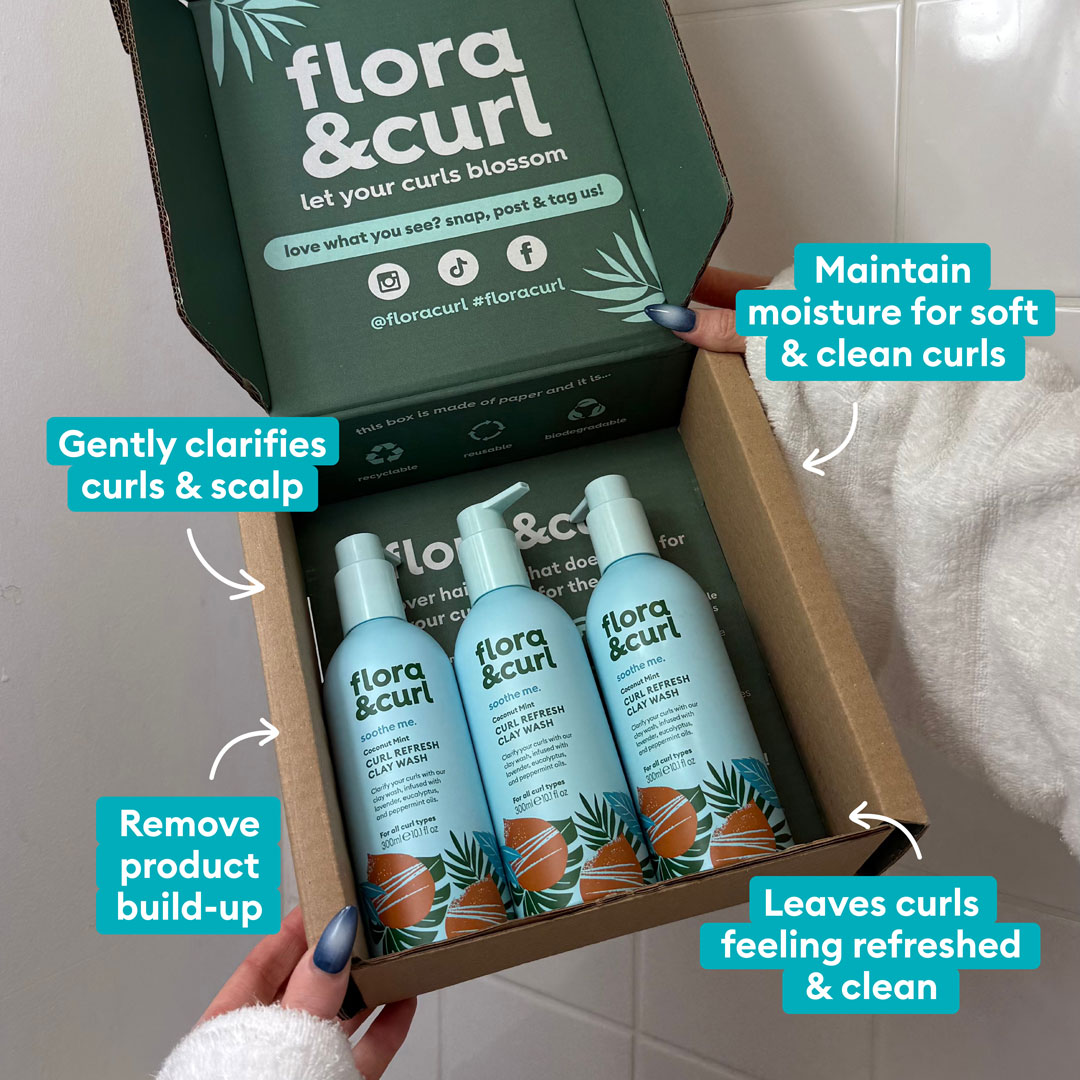 Flora & Curl Haircare Facebook ad