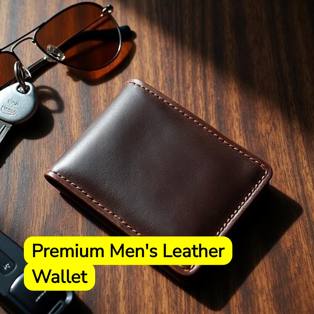 ScoutAnswers Portal Facebook ad: Premium Men's Leather Wallet!