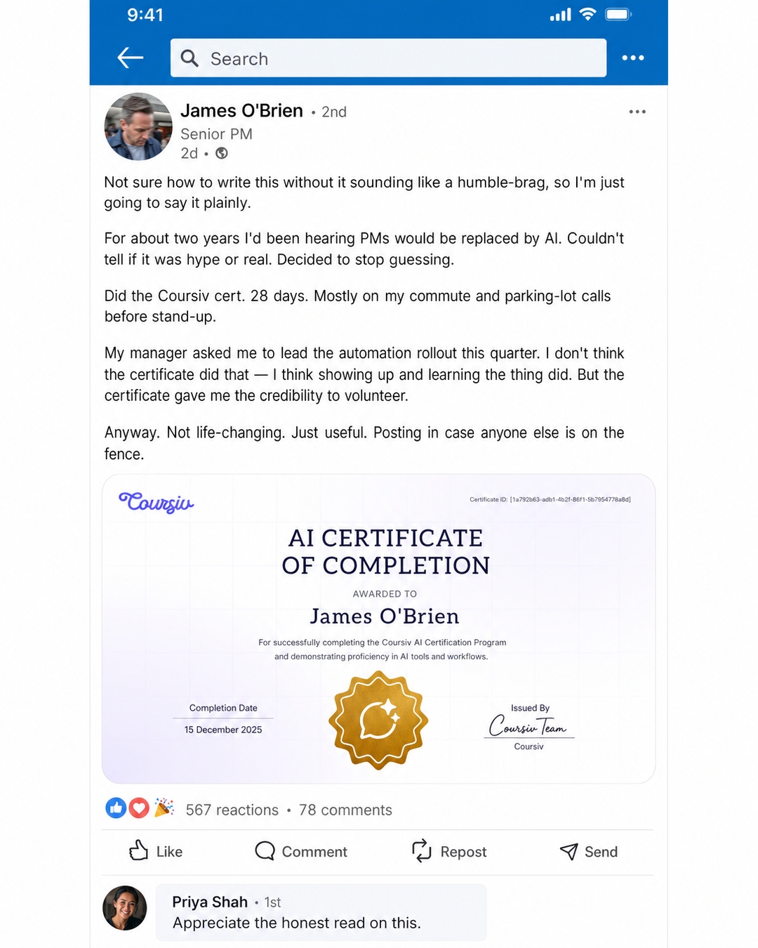 Emily Carter AI & Career Growth Facebook ad: Start Now