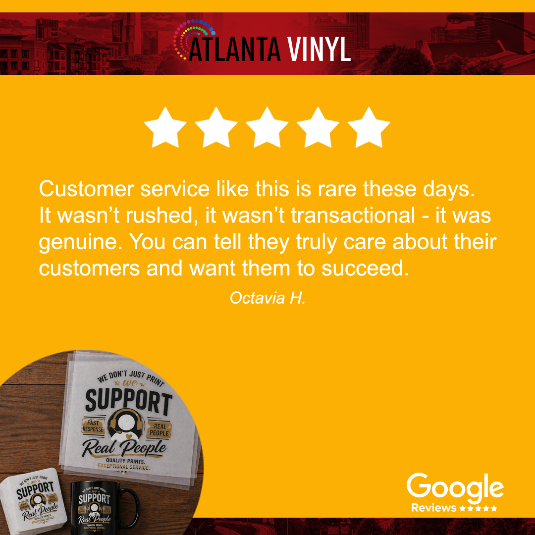Atlanta Vinyl Facebook ad: Don't just take our word for it, hear…