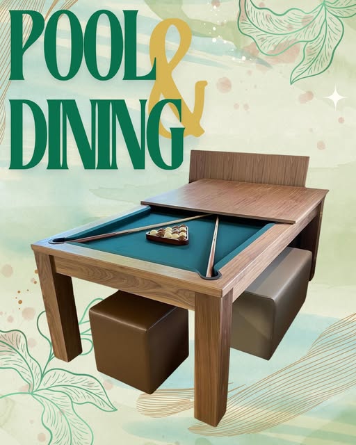 Home Pool Tables Facebook ad: Pool & Dining Tables