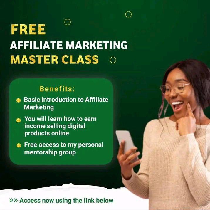 Nesbel Affiliate Marketing Coach Facebook ad: Click here to join the FREE training class.
