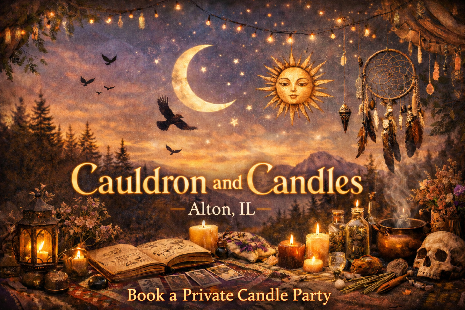 Cauldron and Candles Facebook ad