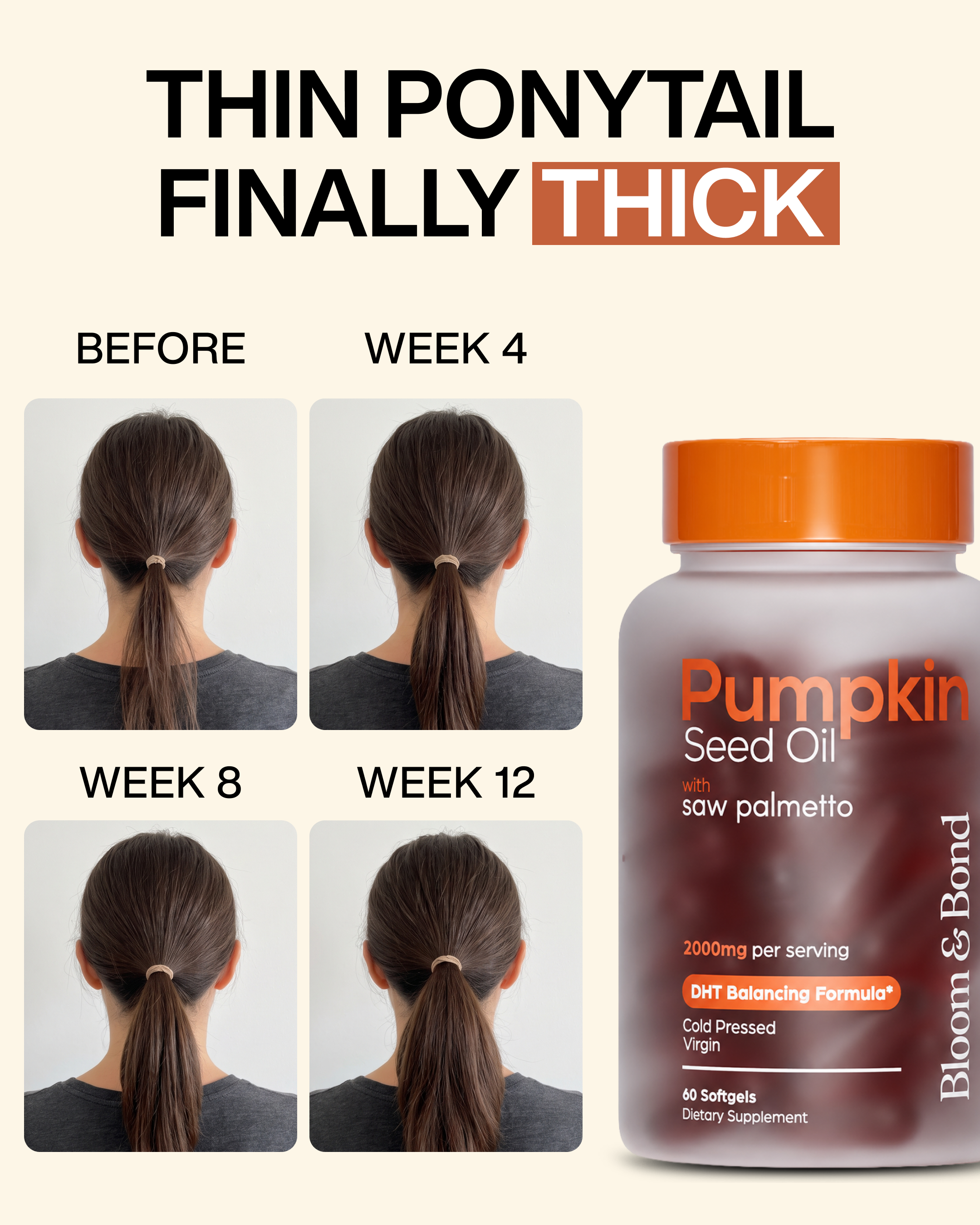 Bloom & Bond Facebook ad: Help Hair Loss Naturally