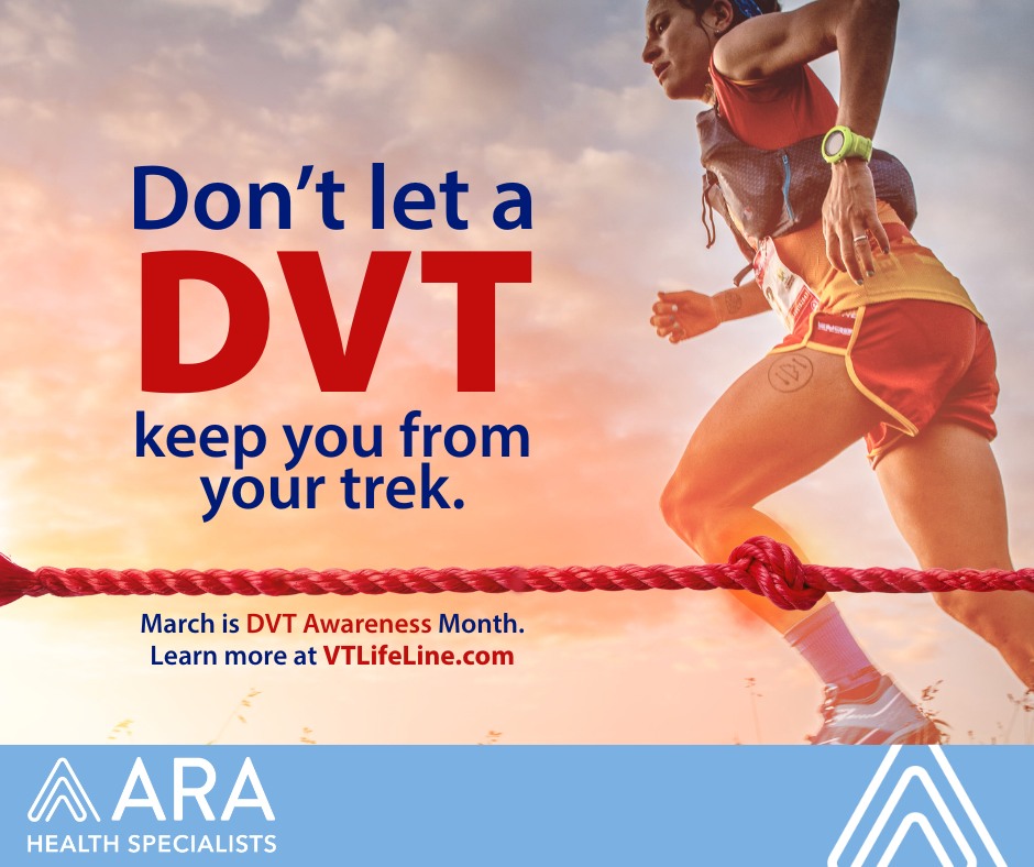 ARA Health Specialists Facebook ad: It’s DVT Awareness Month, and we’re using our…