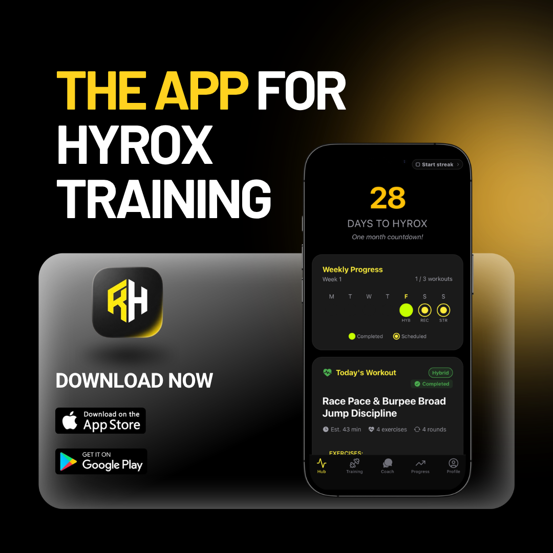 RoxHype Facebook ad: Want to crush your next HYROX race? Get daily workouts…