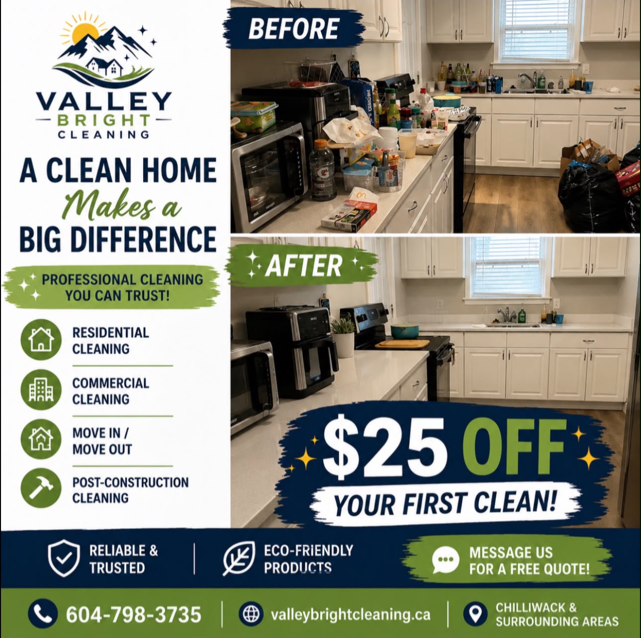 Valley Bright Cleaning Facebook ad