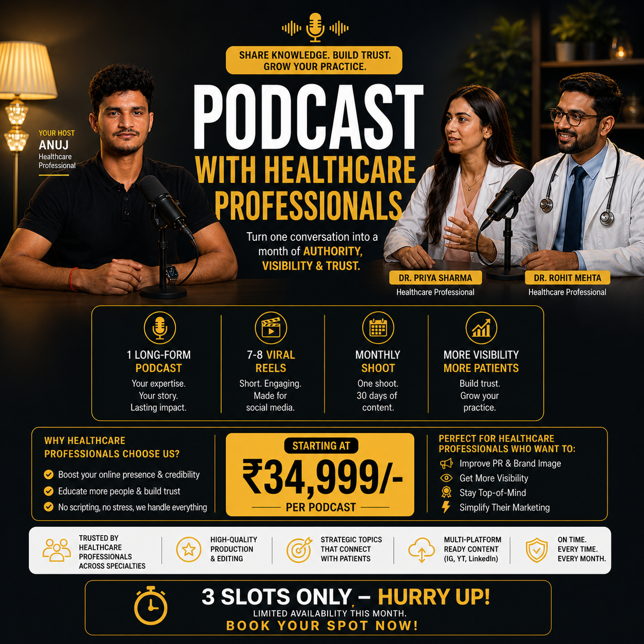 Thewhitecoattalks Facebook ad: Podcast for Medical Professionals
