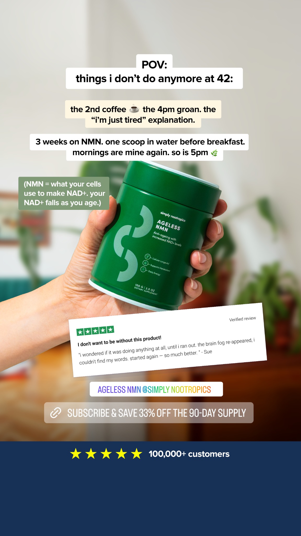 Simply Nootropics Facebook ad