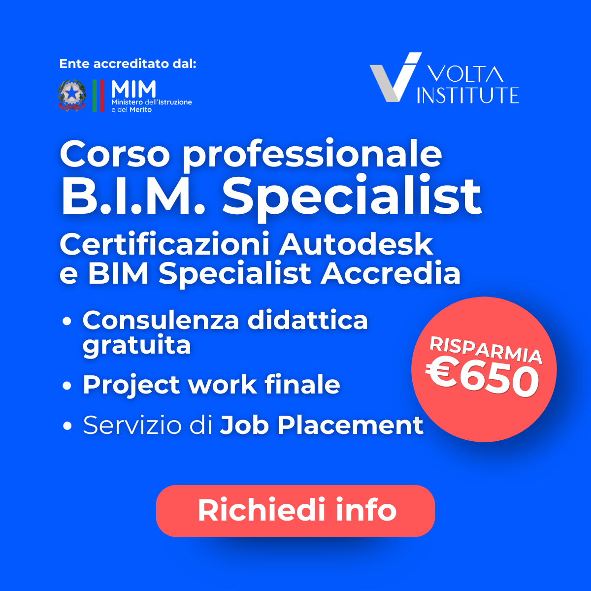 Volta Institute - Formazione Professionale Facebook ad: Scopri il Corso per BIM Specialist