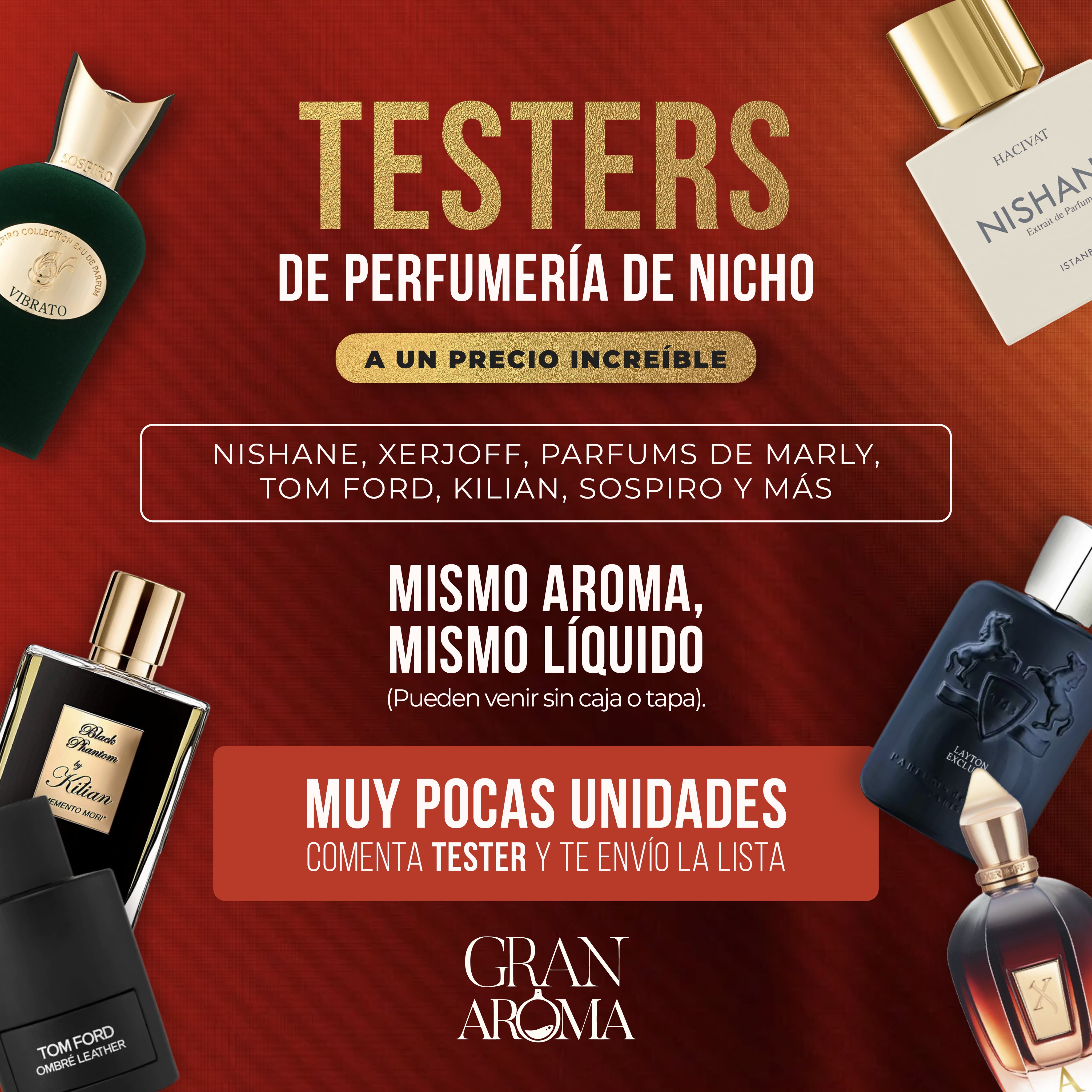 Perfumes Gran Aroma Facebook ad: Llegó la hora de estrenar perfume de nicho…