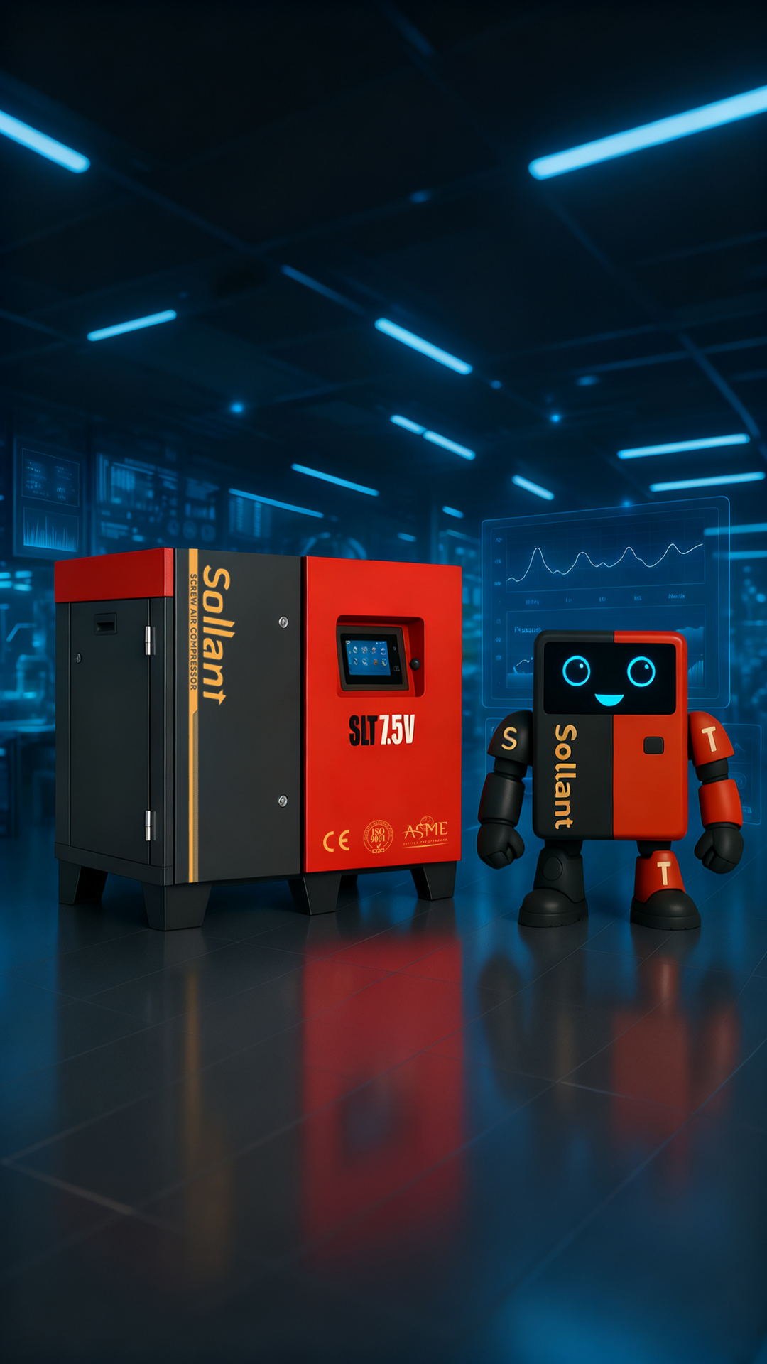 Sollant Screw Air Compressor Facebook ad from Jun 18, 2026