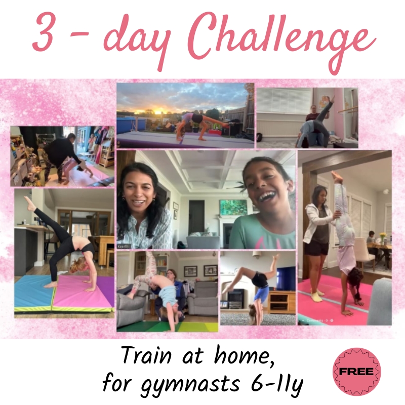Home Gymnastics for Kids Facebook ad: Free Gymnastics Challenge for Stronger Foundations