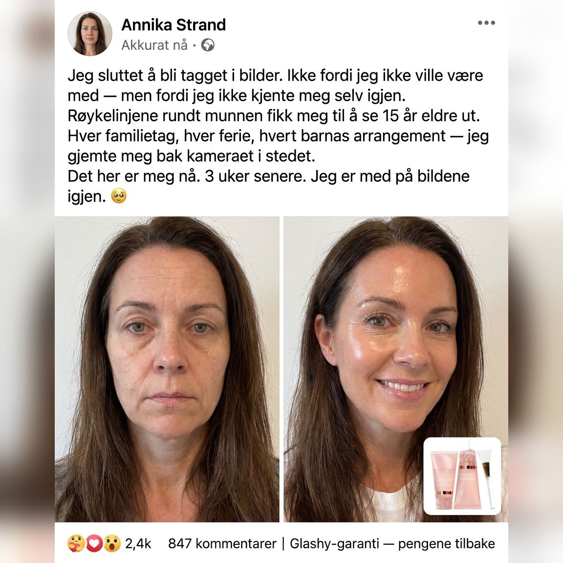Glowtoxx Facebook ad