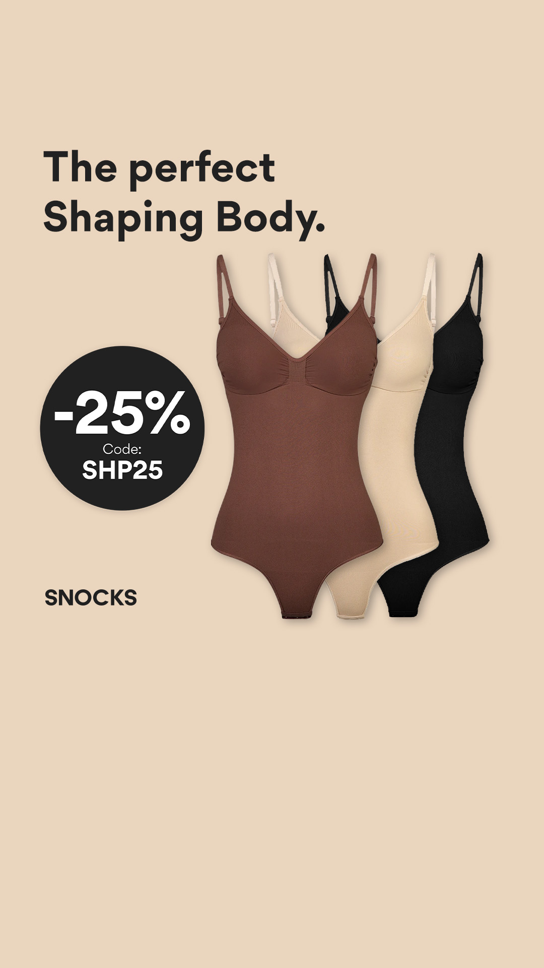 Snocks Facebook ad: Teraz -25% na Shapewear