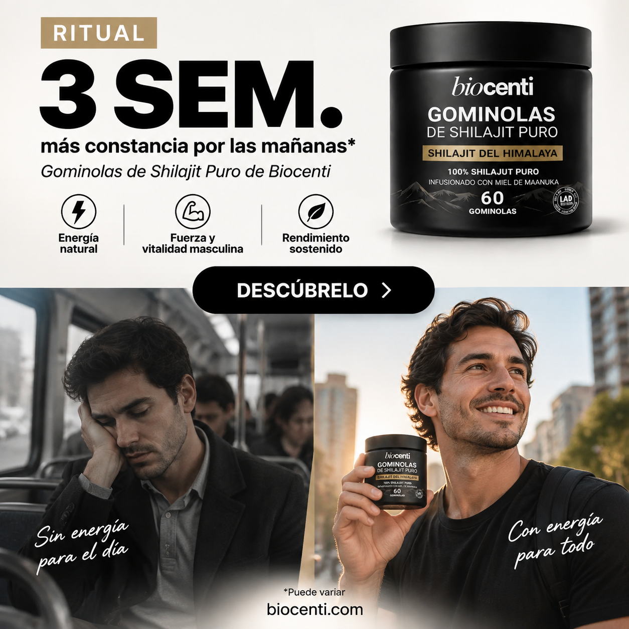 Biocenti Facebook ad: Pote a la vista, hábito firme
