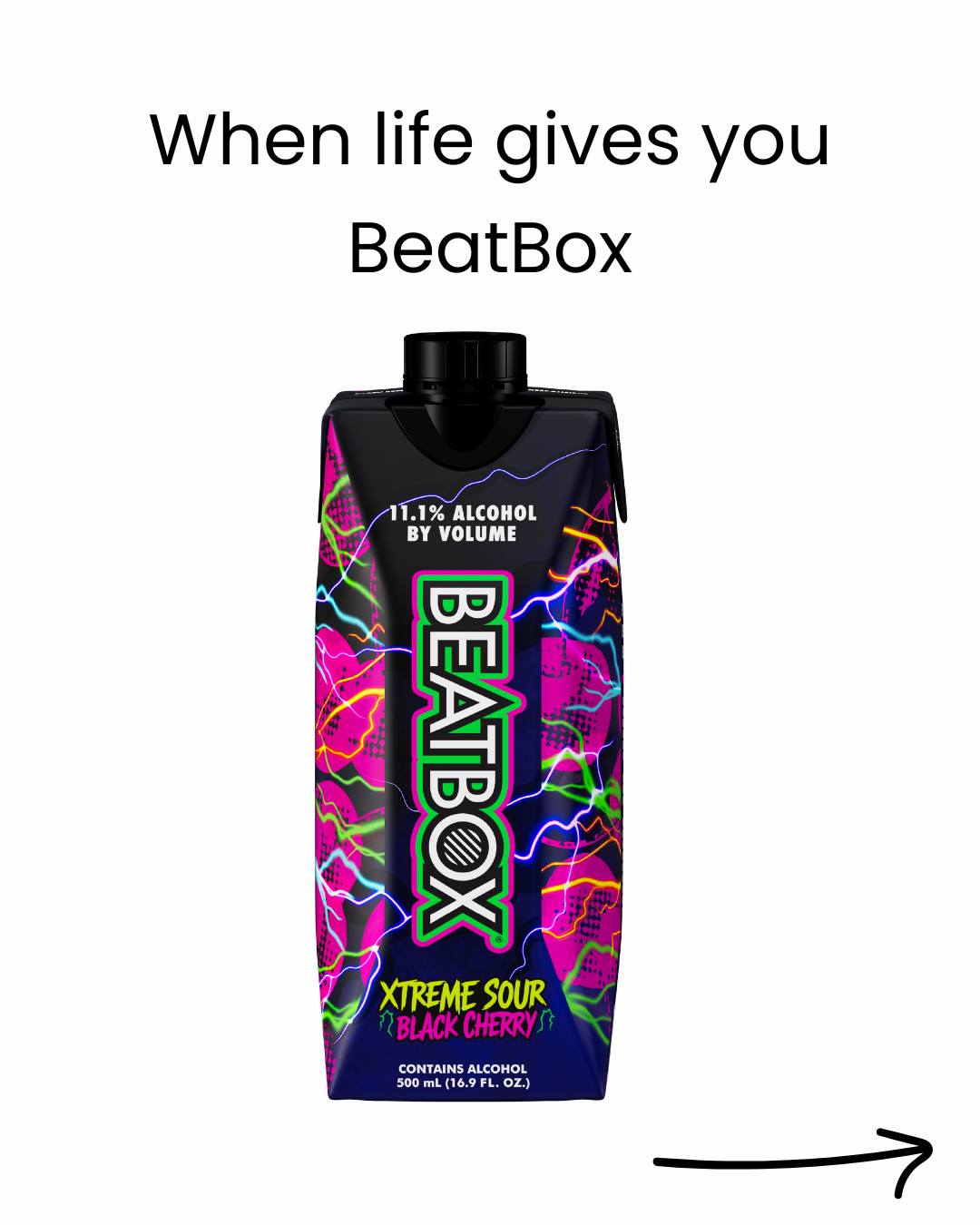 BeatBox Beverages Facebook ad: this your sign bros