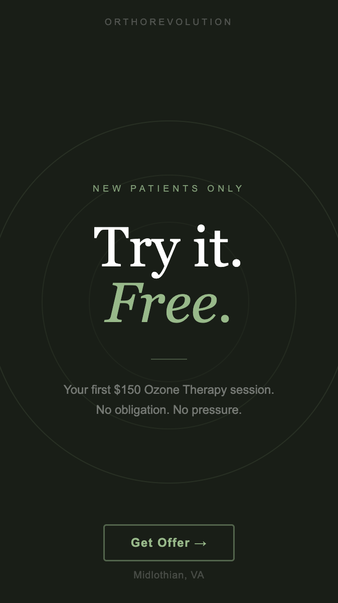 Ortho Revolution Facebook ad from Jul 9, 2026