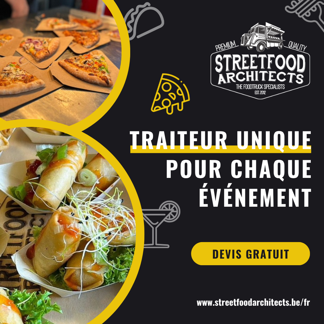 Streetfood Architects Facebook ad: Votre fête, notre passion!