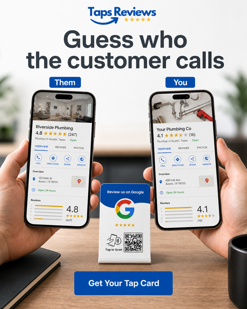 Taps Reviews Facebook ad