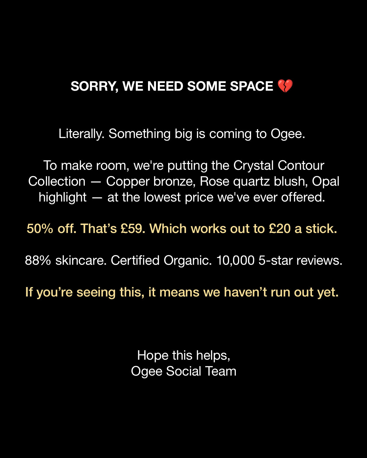 OGEE Facebook ad