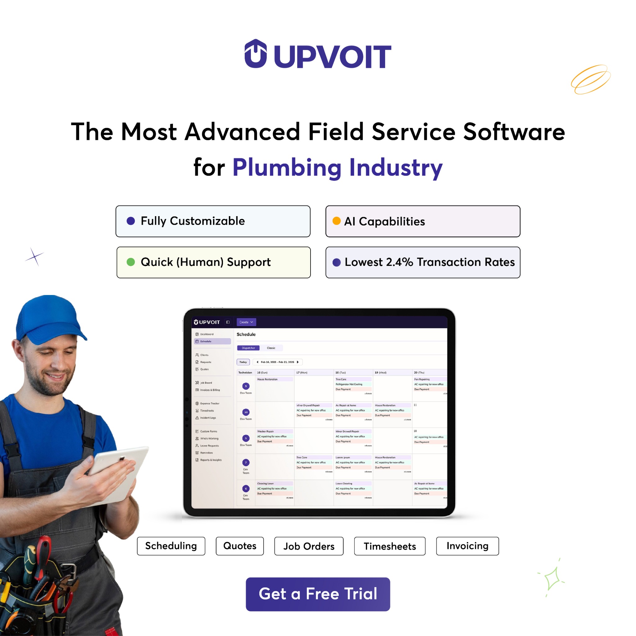 Upvoit Facebook ad: One Platform Control