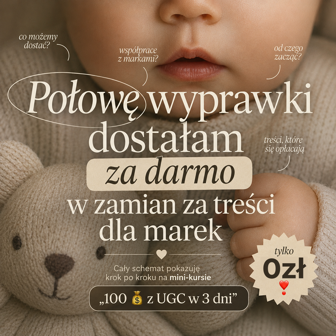 Weronika Uszko Facebook ad: 3-dniowy mini-kurs online o UGC