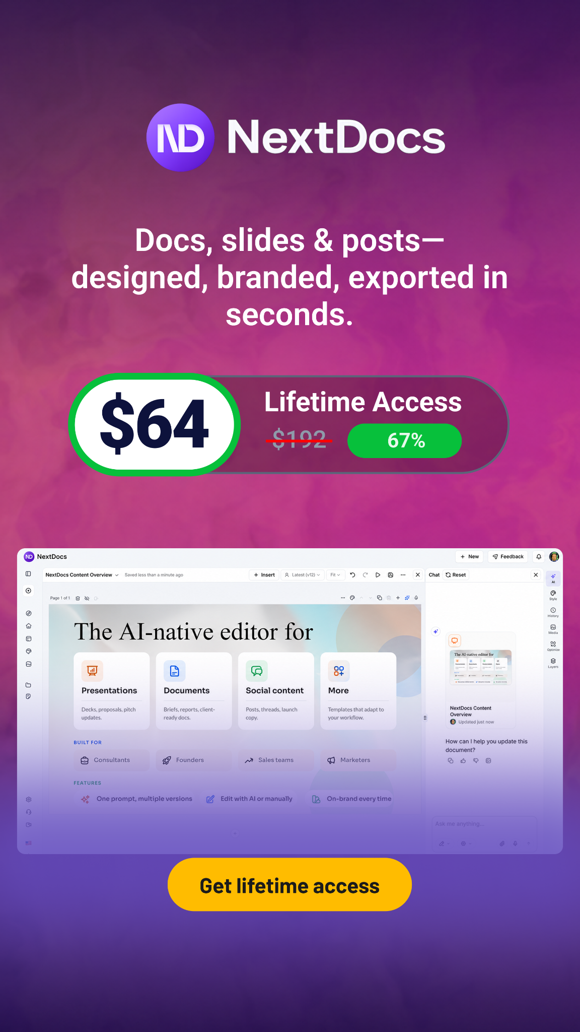 AppSumo Facebook ad