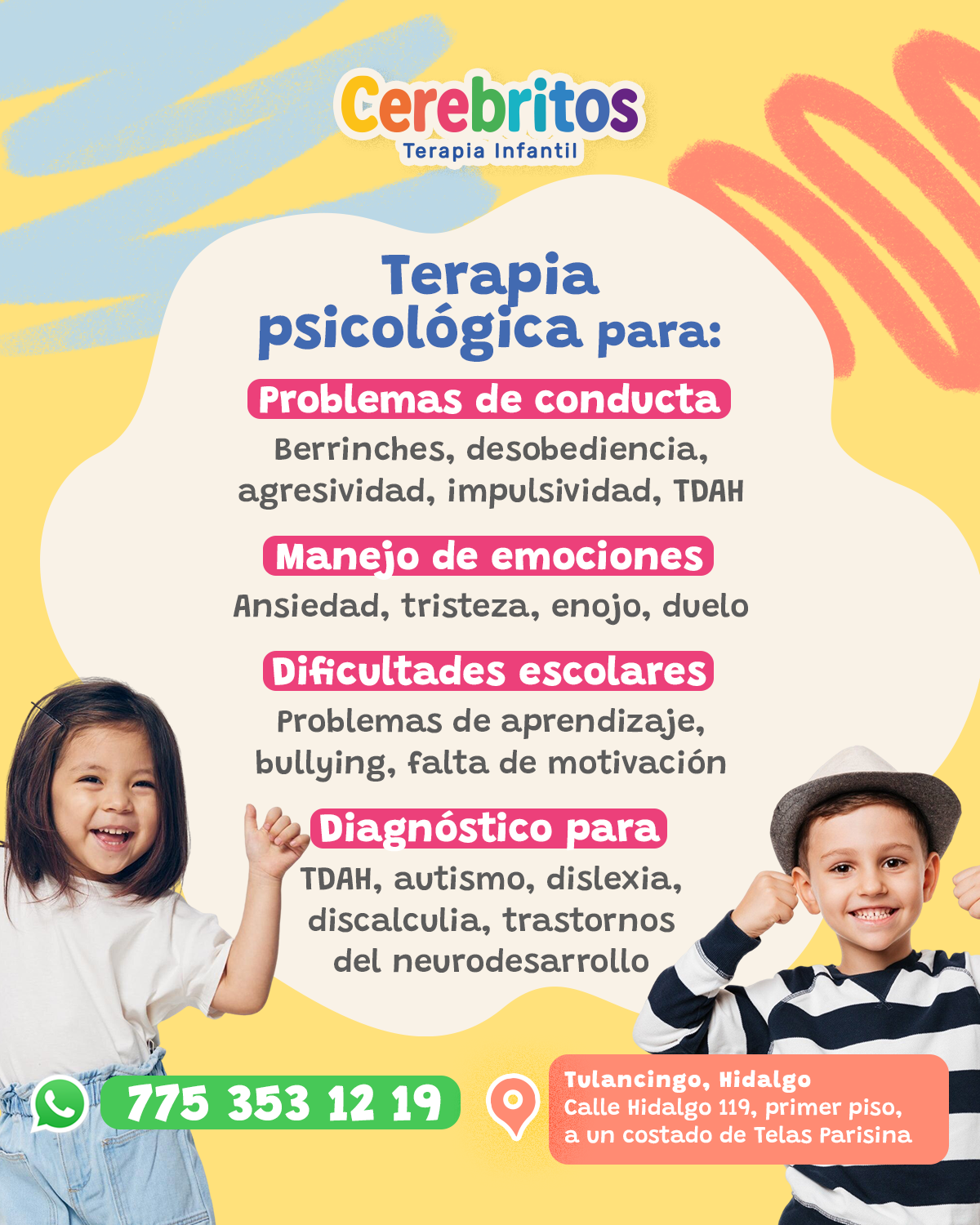 Cerebritos Terapia Infantil Tulancingo Facebook ad from Nov 13, 2025