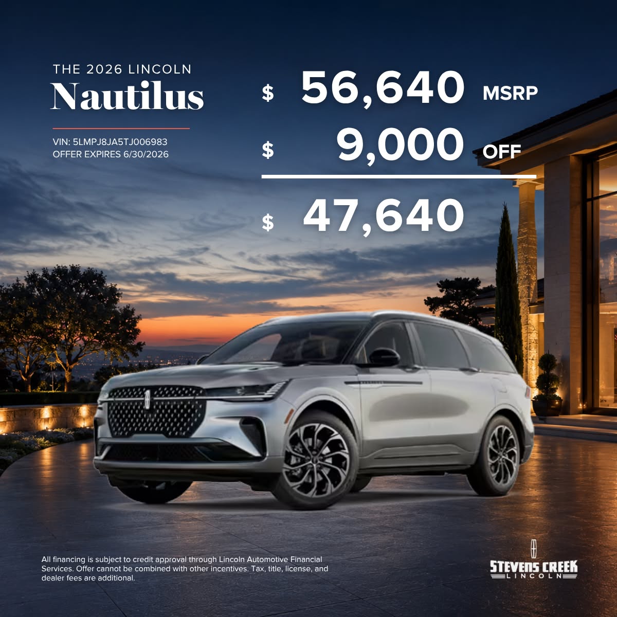 Stevens Creek Lincoln Facebook ad