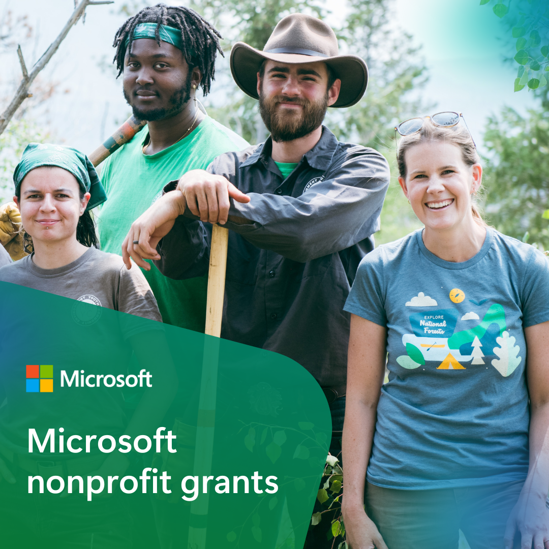 Microsoft for Nonprofits Facebook ad from Apr 1, 2026