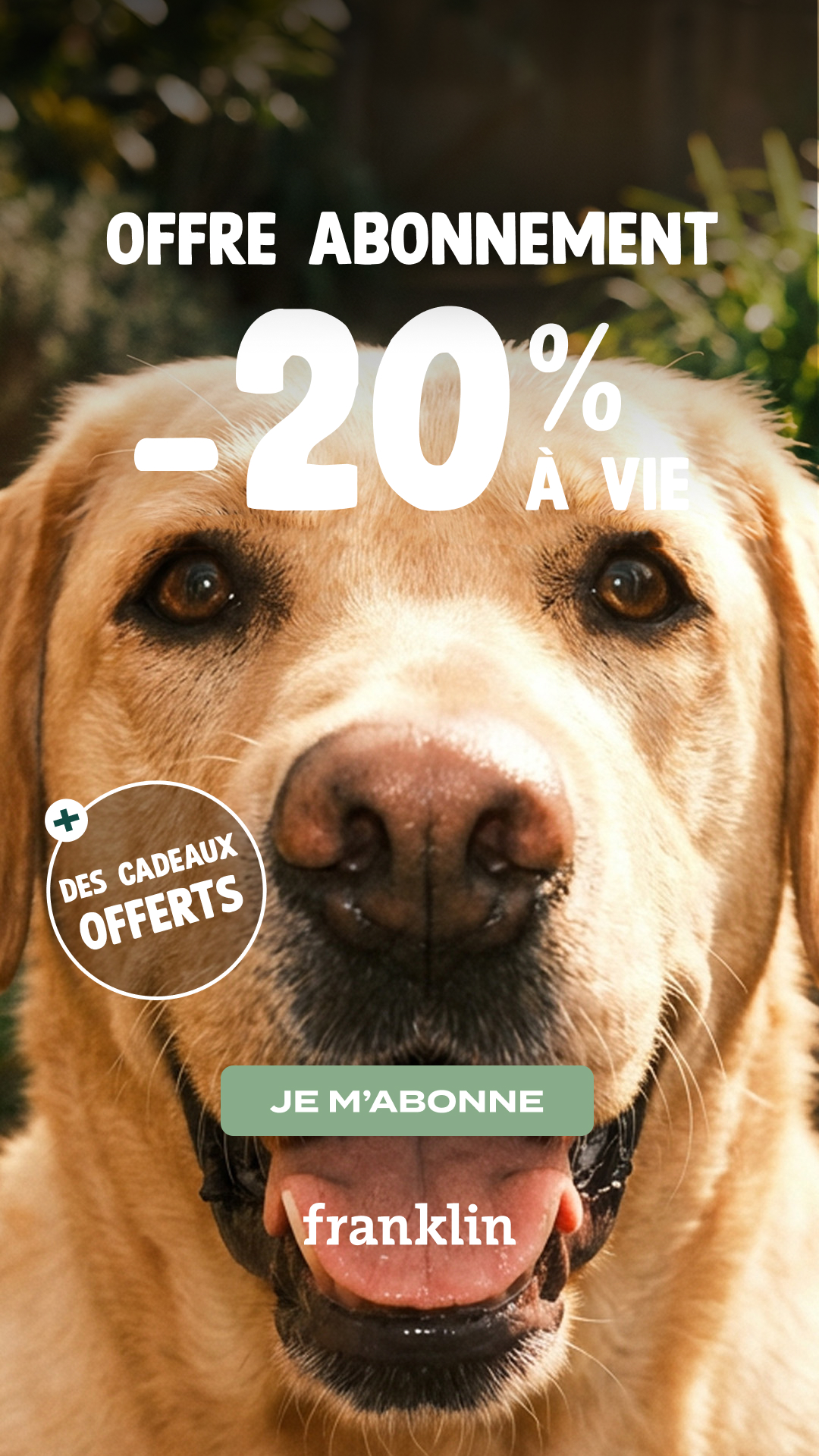 Franklin Pet Food Facebook ad
