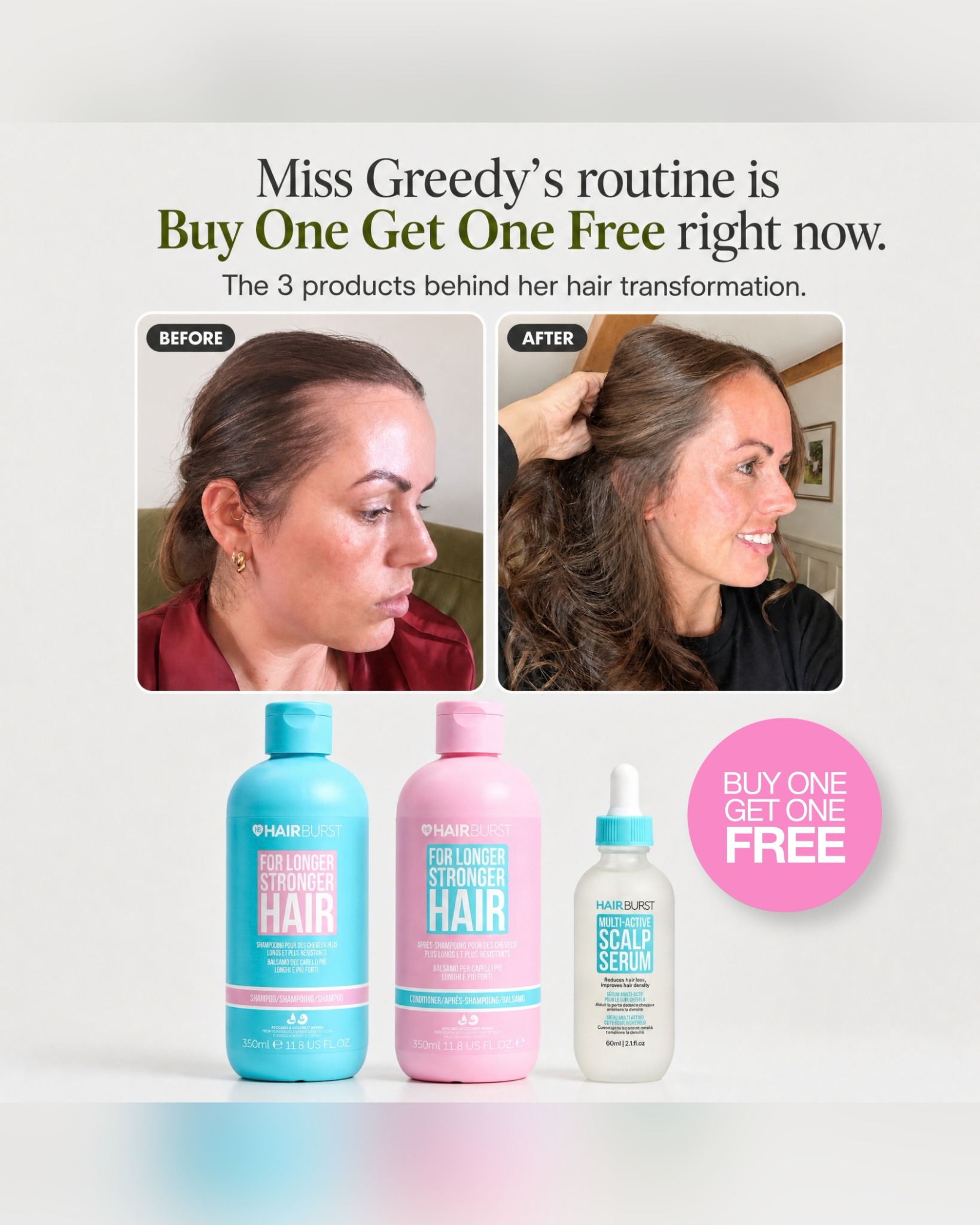 Hairburst Facebook ad: Exclusive: Buy One Get One Free