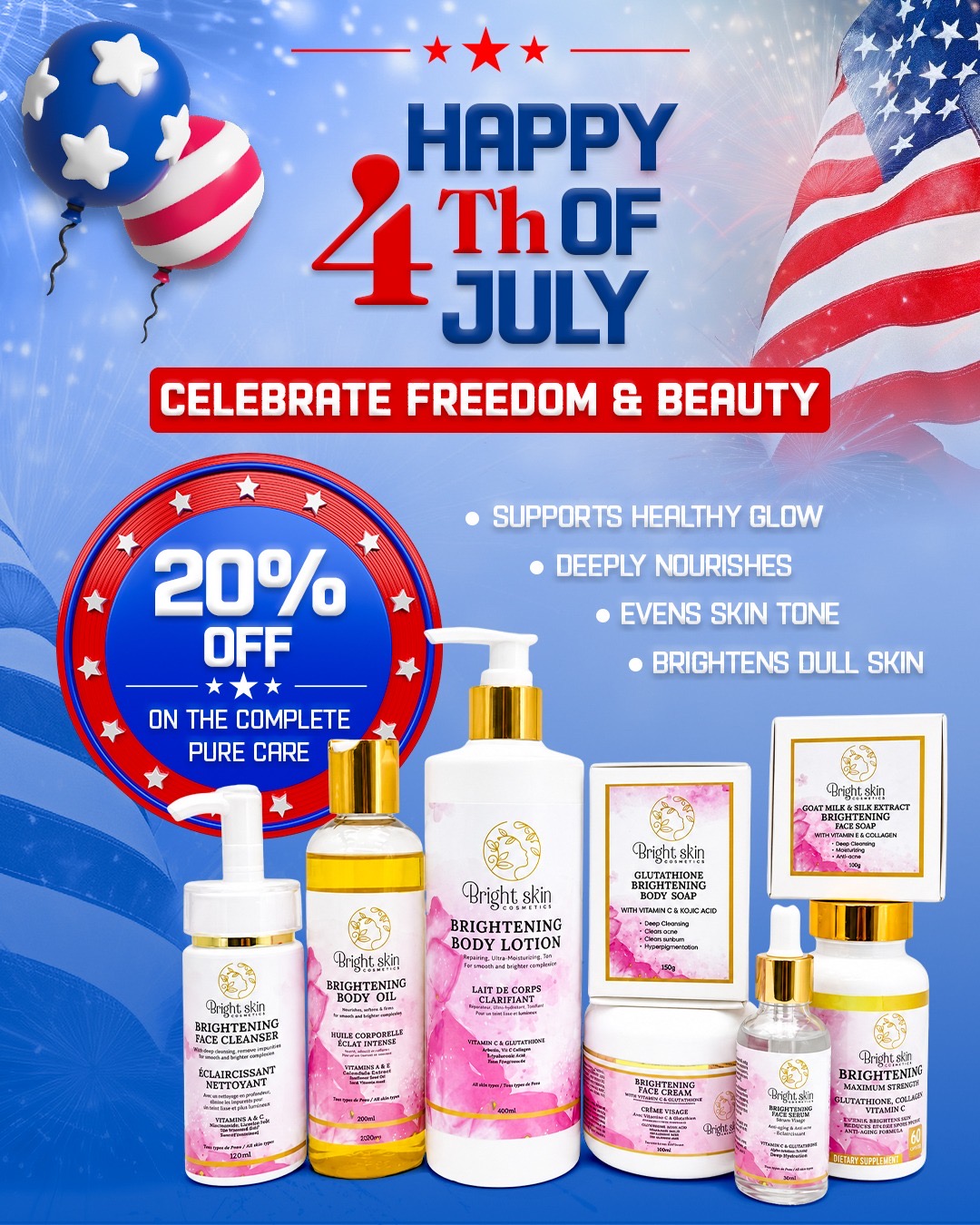 Bright Skin Cosmetics Facebook ad
