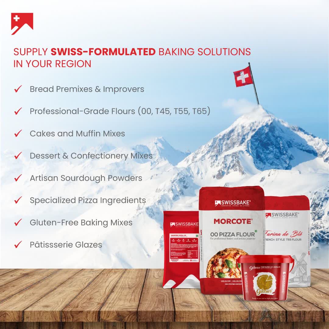 SwissBake Innovative Baking Solutions Facebook ad: Join the SwissBake network and distribute Swiss formulated…