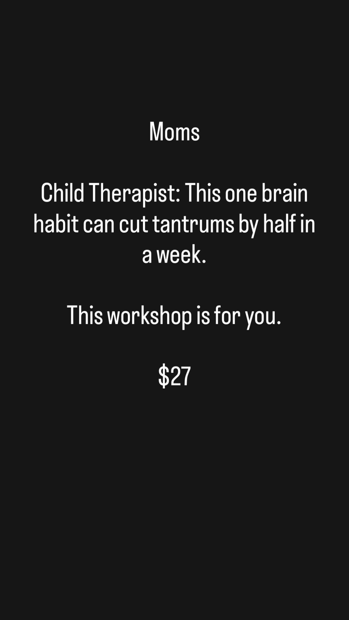 Gayle Weill, LCSW Facebook ad: Stop tantrums in 60 seconds