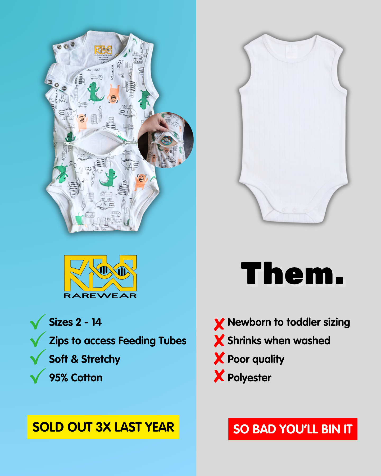 RareWear Facebook ad: The brand special needs parents are quietly recommending…