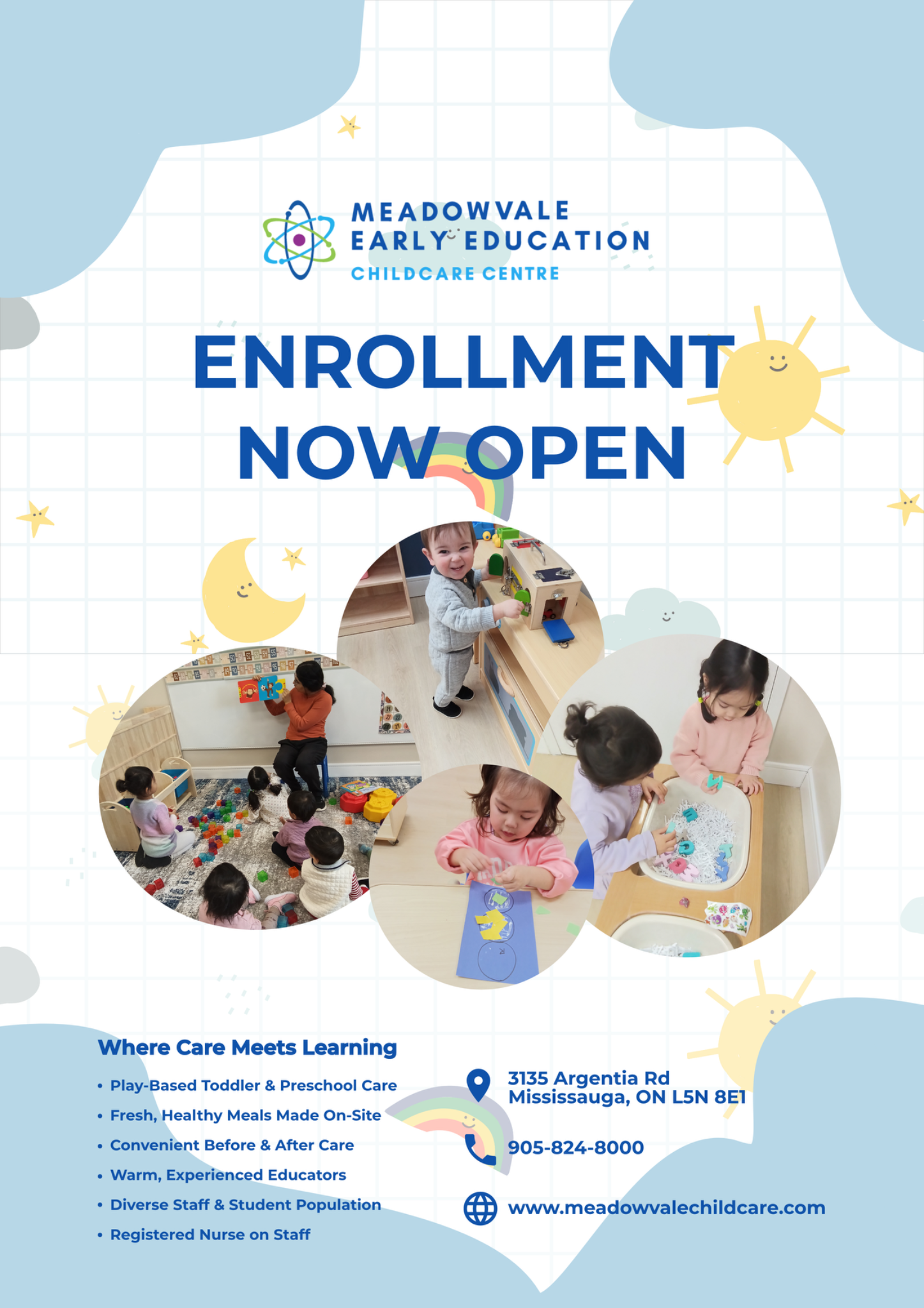 meadowvalechildcare Facebook ad: Enrollment is OPEN at Meadowvale Early Education