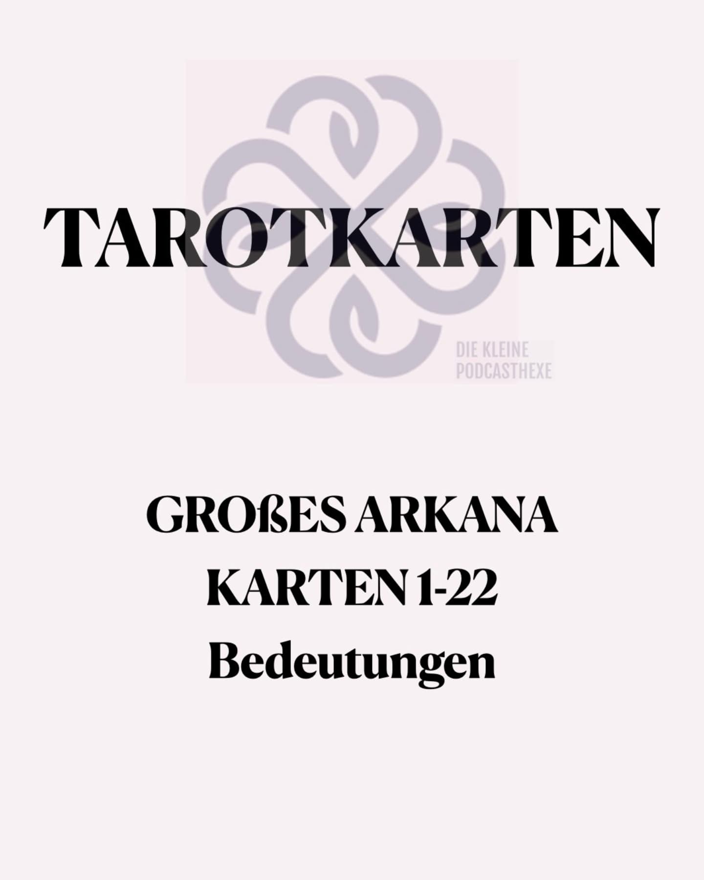 Die Kleine Podcasthexe Facebook ad: **Die Großen Arkana des Tarot, Ein magischer Schlüssel…