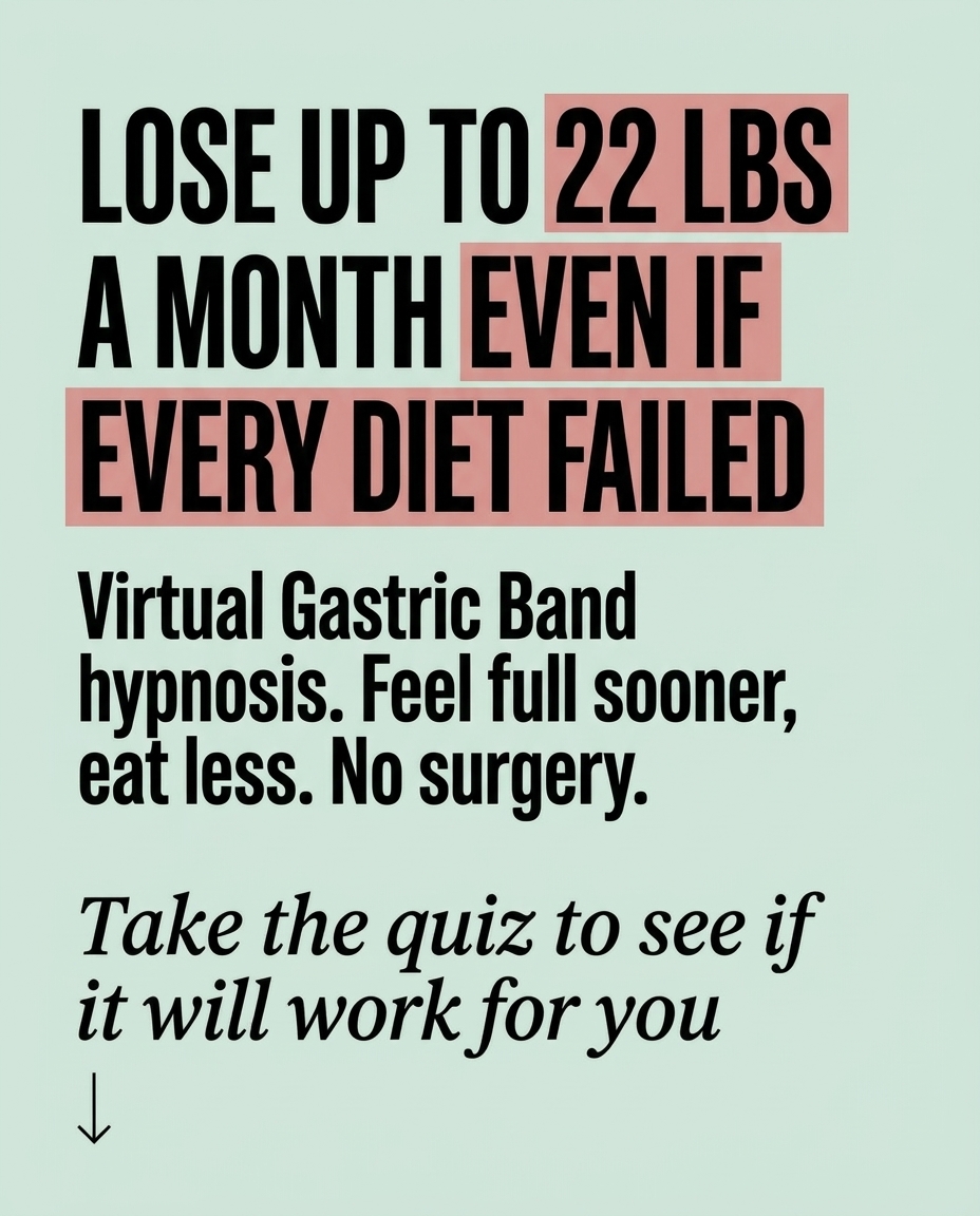 Hypnozio: power of hypnotherapy Facebook ad: Overcome Weight Challenges