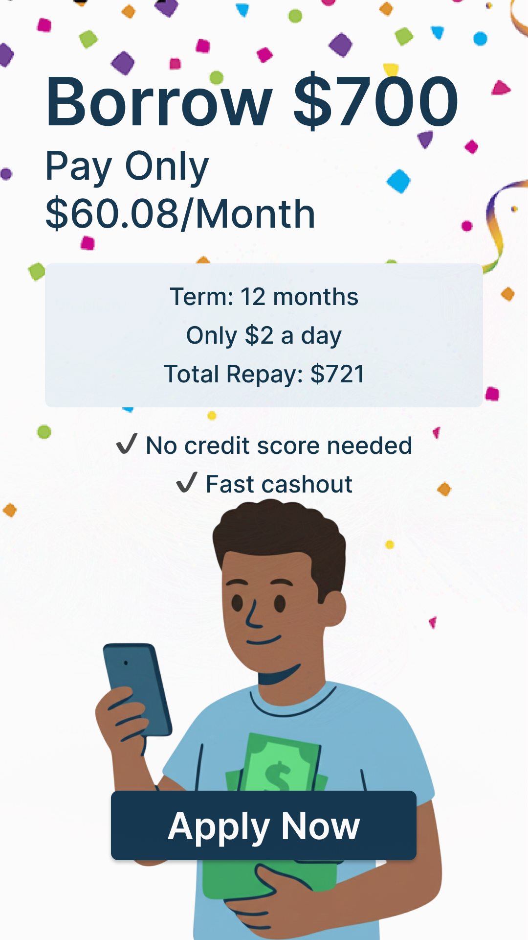 Borrow Money: Fast Cash Loan Facebook ad from Feb 23, 2026
