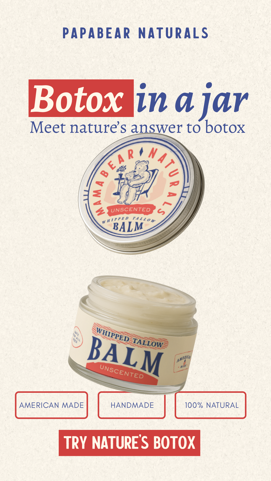 Papabear Naturals Facebook ad