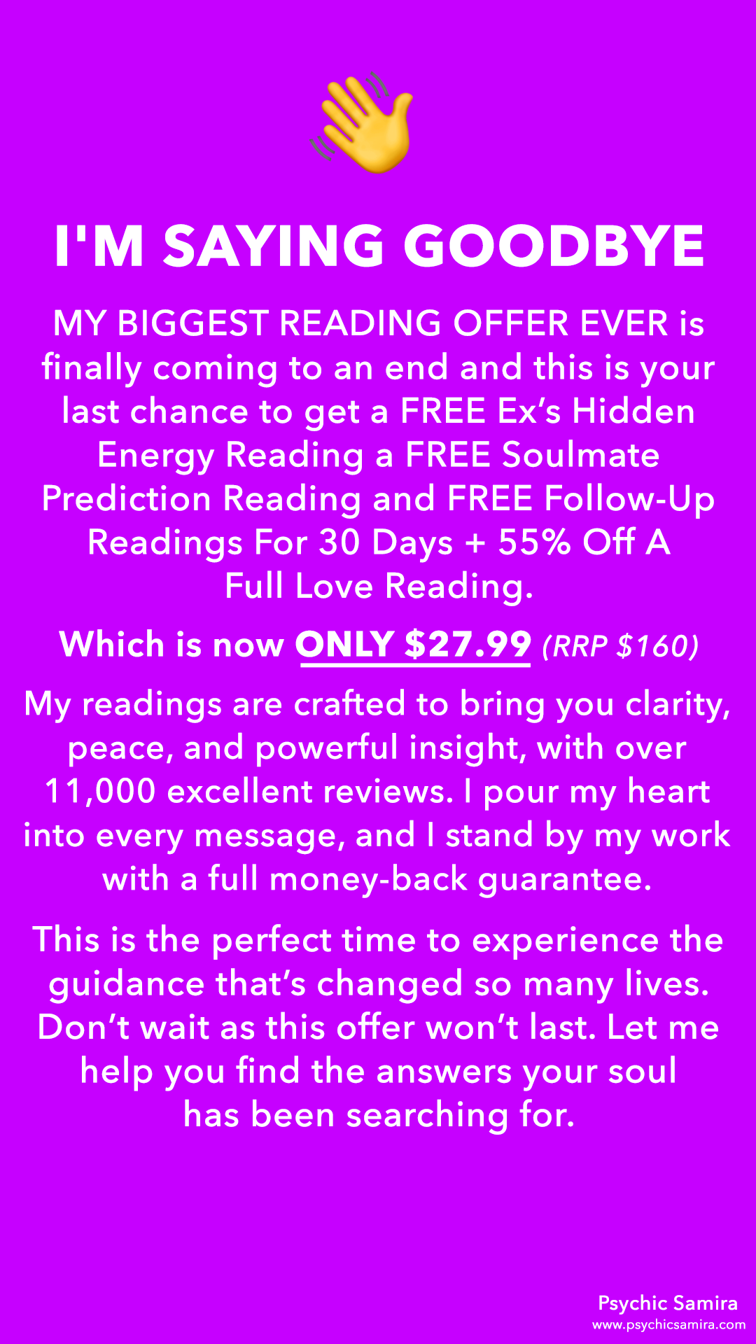 Psychic Samira Facebook ad